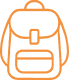 Sac à dos orange : Icône polyvalente voyage, école, randonnée